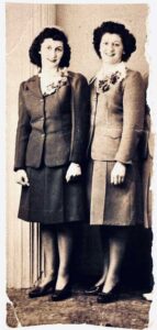 Florence Pashayan with sister, Rose Stewart, in the 1940's